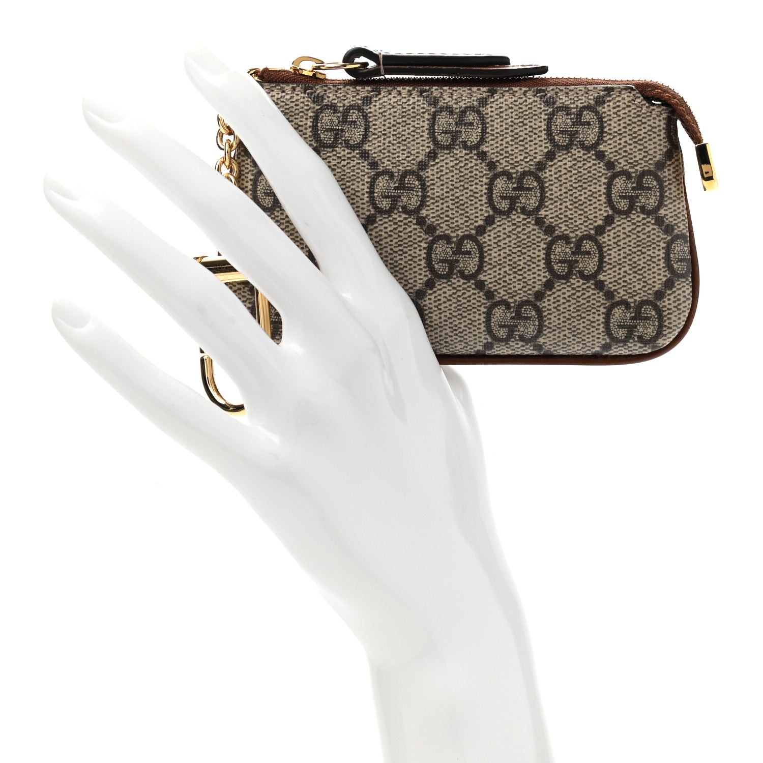 Gucci GG Supreme Monogram Key Case Brown 2 of 7