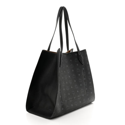 MCM Visetos Medium Luisa Shopper Tote Black 3 of 15