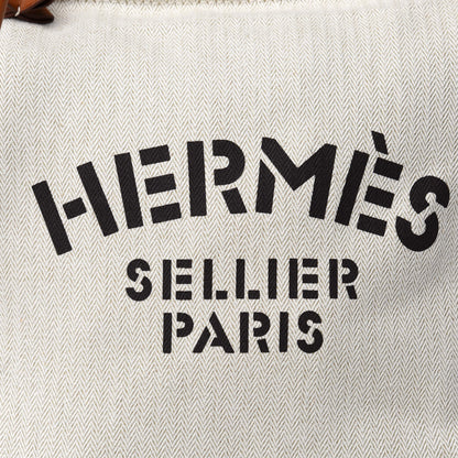 Hermes Canvas Swift Aline Grooming Bag Gold 9 of 9