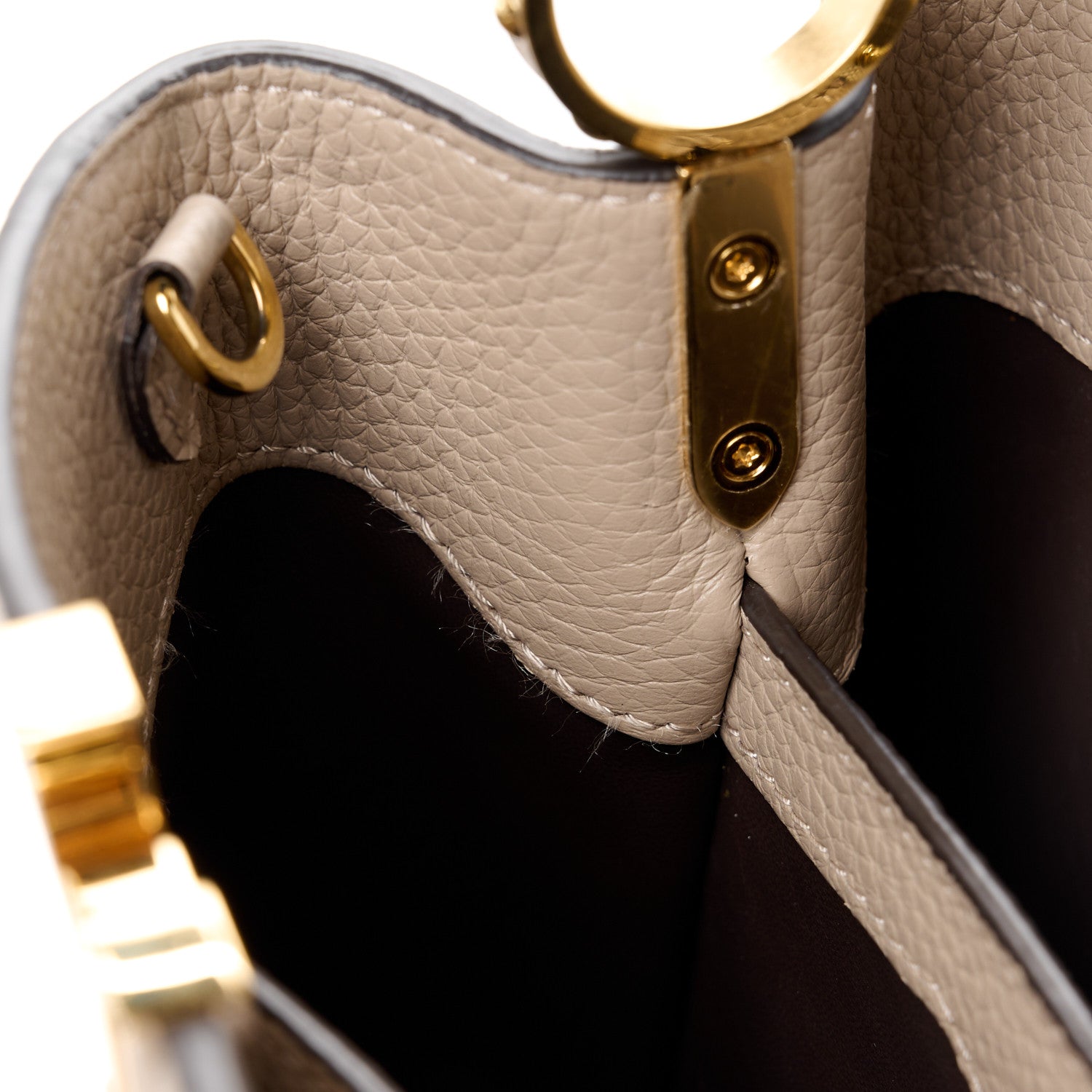 Louis Vuitton Taurillon Capucines BB Galet 10 of 13