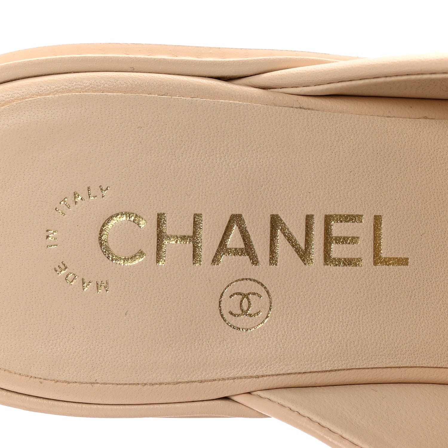 Chanel Lambskin Quilted CC Turnlock Mules 38.5 Light Beige 1741501