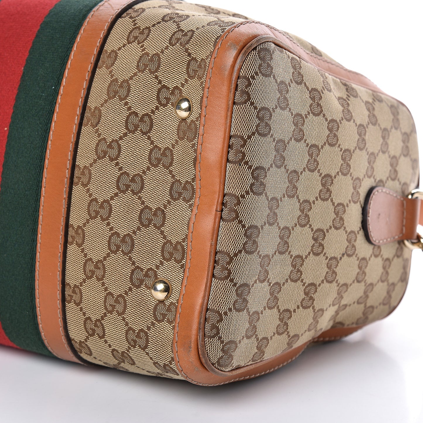 Monogram Vintage Web Medium Boston Tobacco