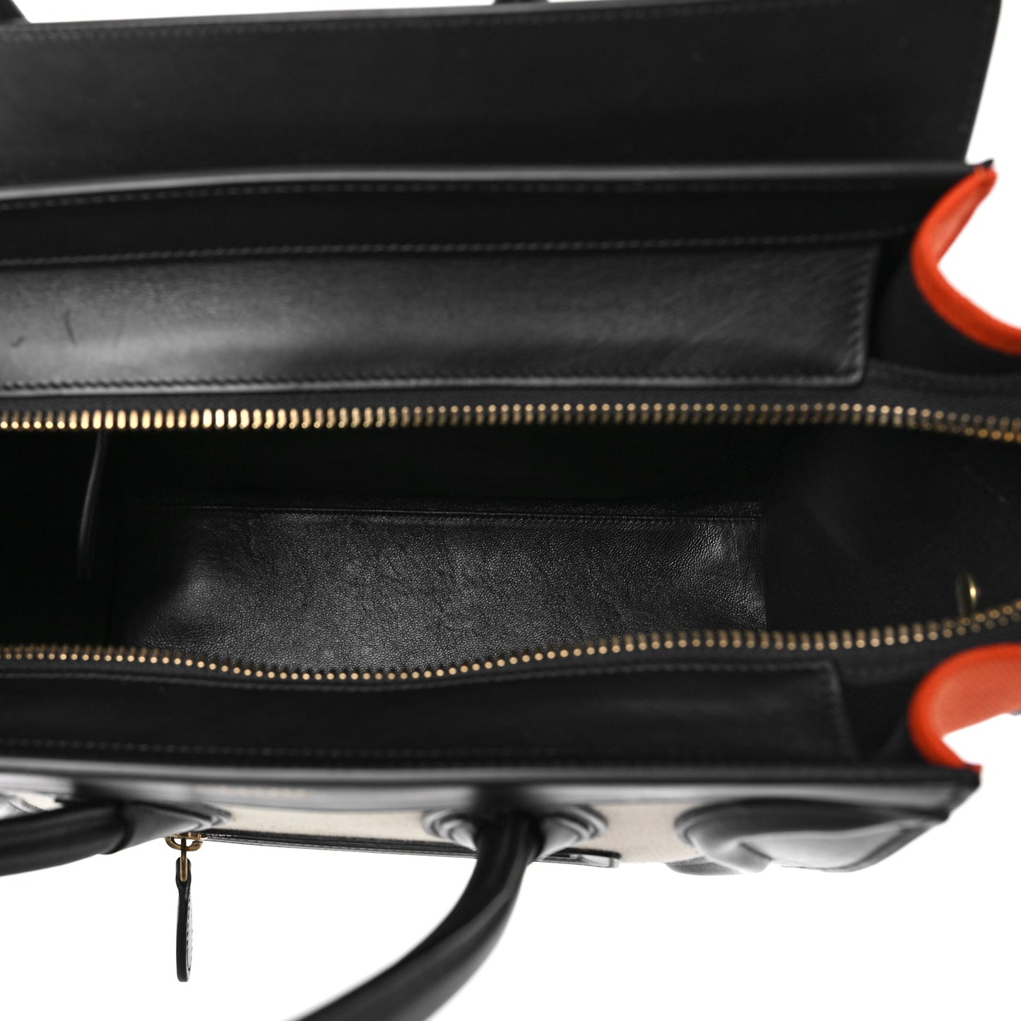 Canvas Smooth Calfskin Micro Tri-Color Luggage Carmin