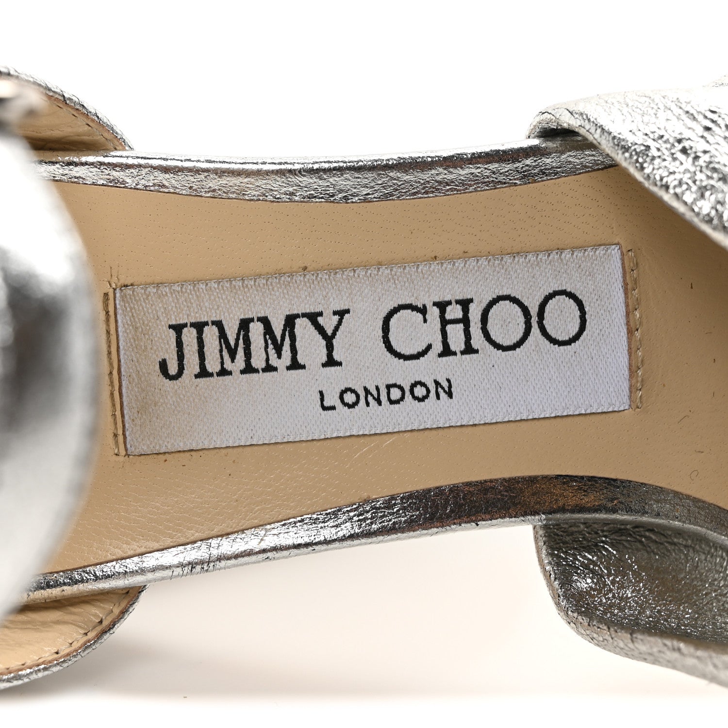 Jimmy Choo Soft Mirror Calfskin Heloise 120 Sandals 37 Silver 8 of 9