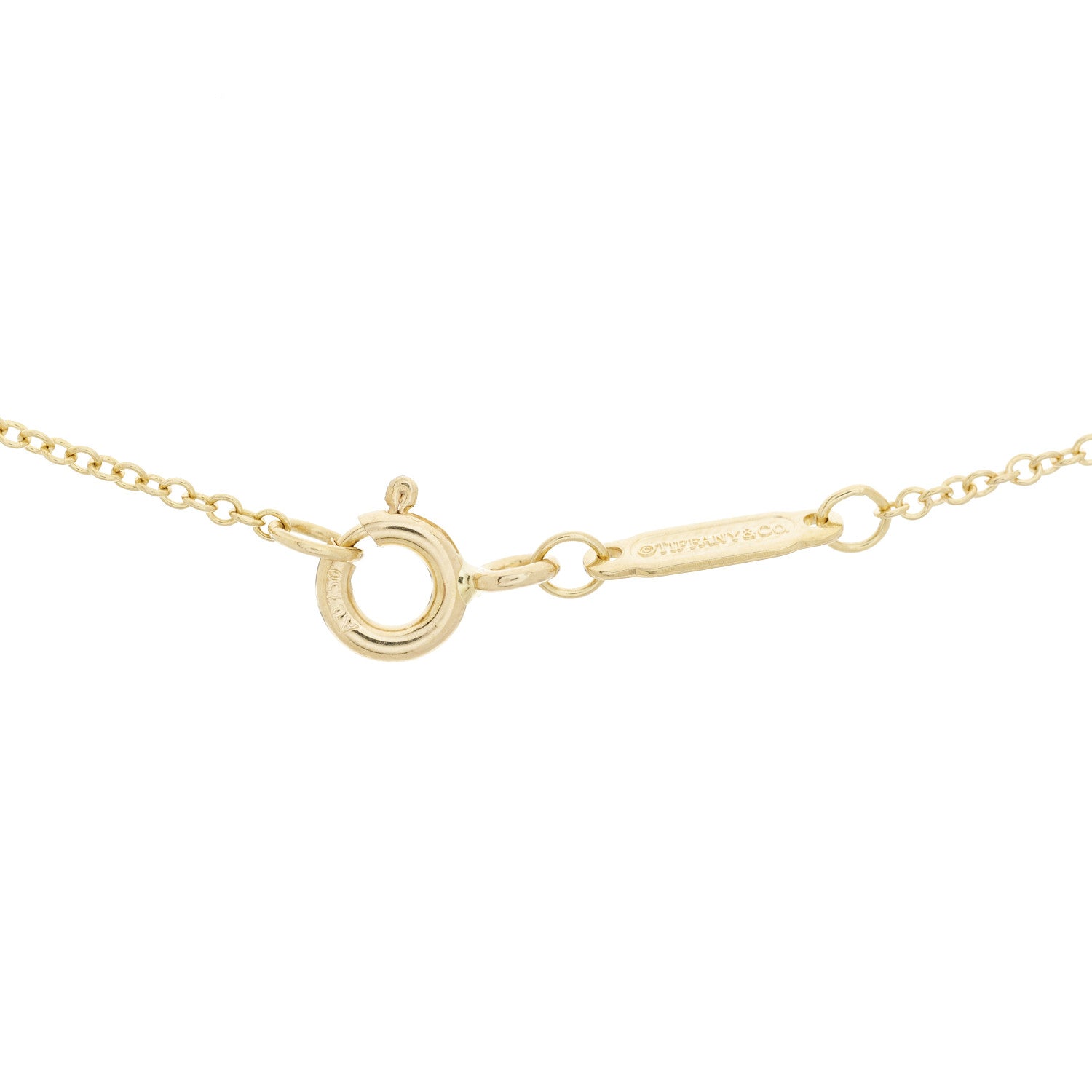 Tiffany 18K Yellow Gold Lock and Key Pendant Necklace 5 of 6