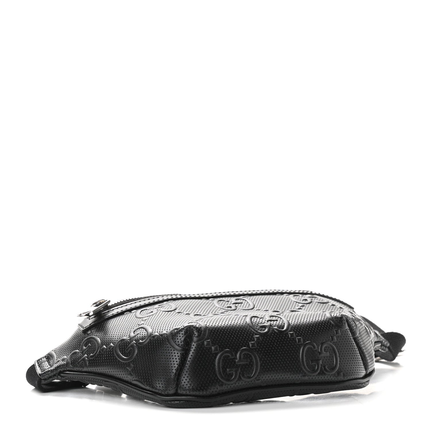 Gucci Calfskin GG Tennis Embossed Belt Bag Black 4 of 11