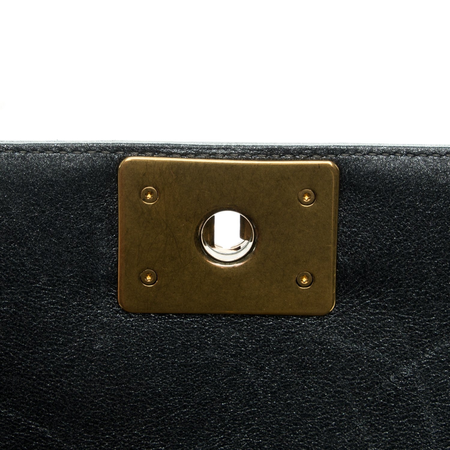 Chanel Pearl Calfskin New Medium Boy Flap Dark Grey 8 of 9