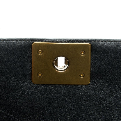 Chanel Pearl Calfskin New Medium Boy Flap Dark Grey 8 of 9