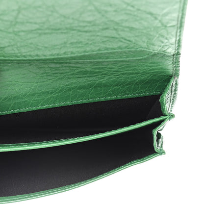 Balenciaga Agneau Arena Classic Gold Hardware Mini Wallet Vert Trefle 5 of 18