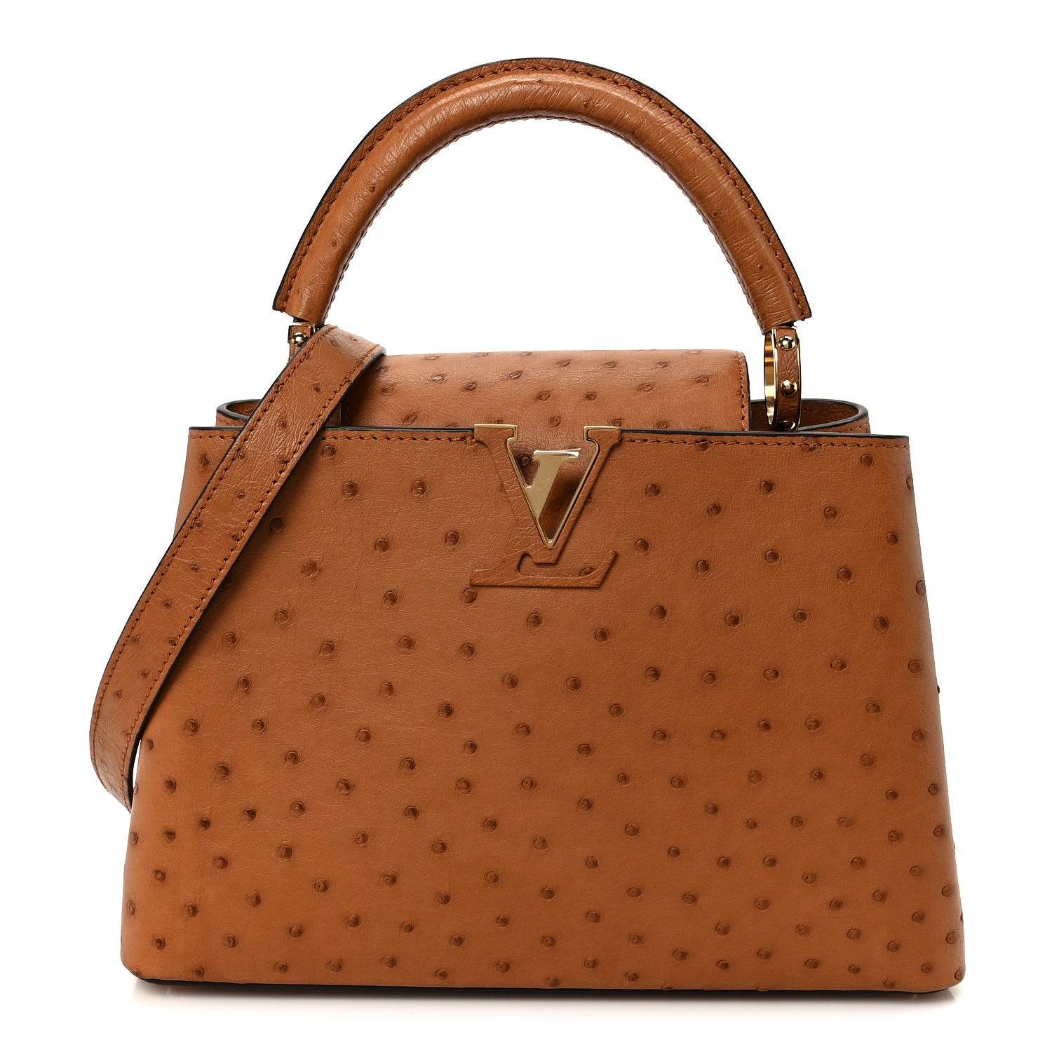Louis Vuitton Ostrich Capucines BB Cognac 1 of 15