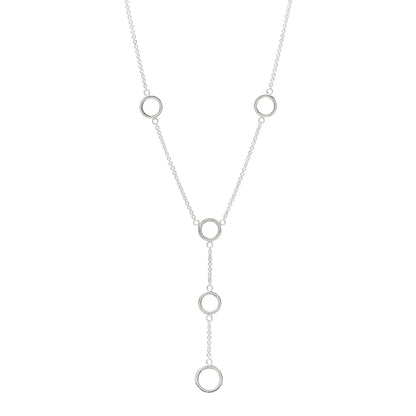 Tiffany Sterling Silver Circles Lariat Necklace 1 of 4