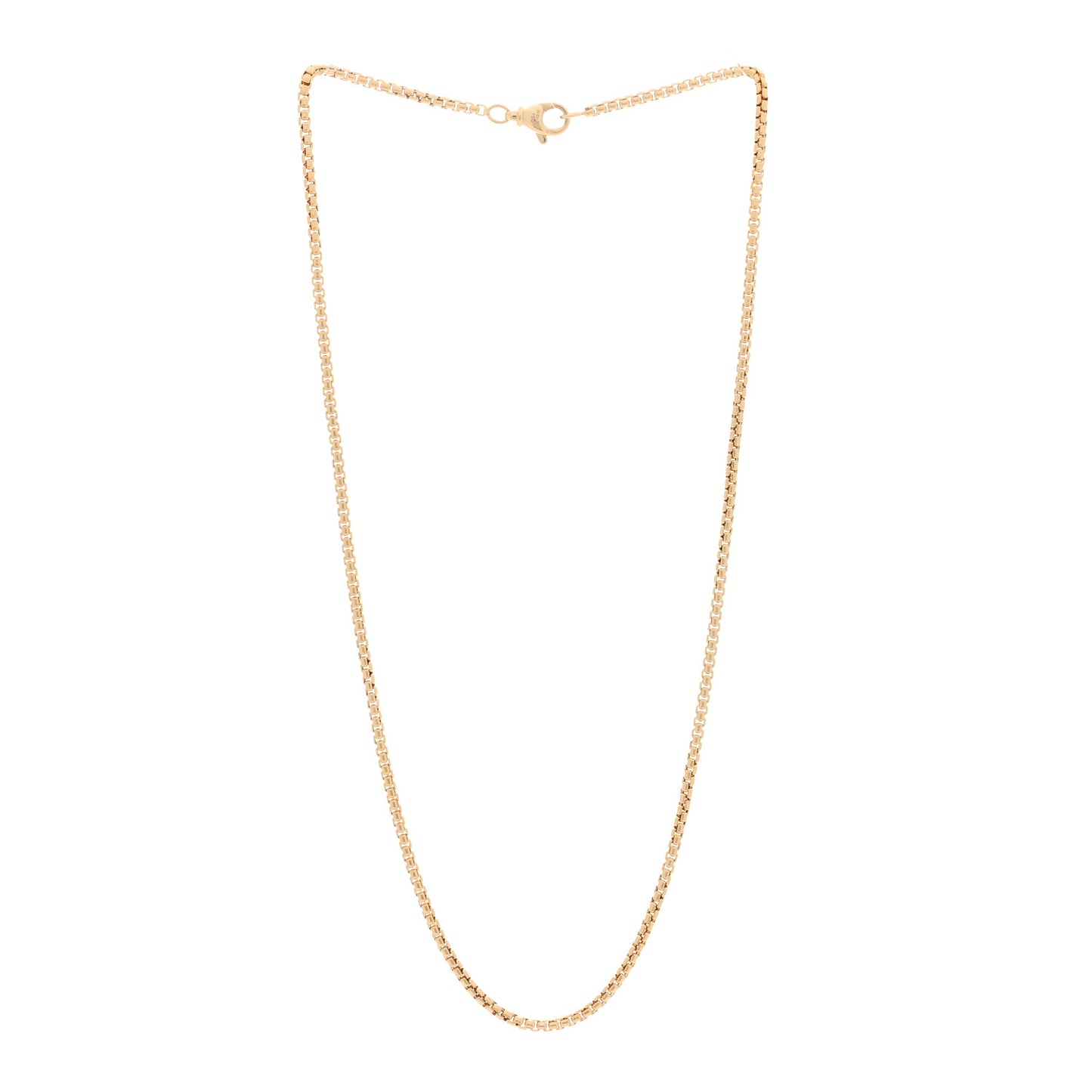 18K Yellow Gold 2.7mm Box Chain Necklace 20"