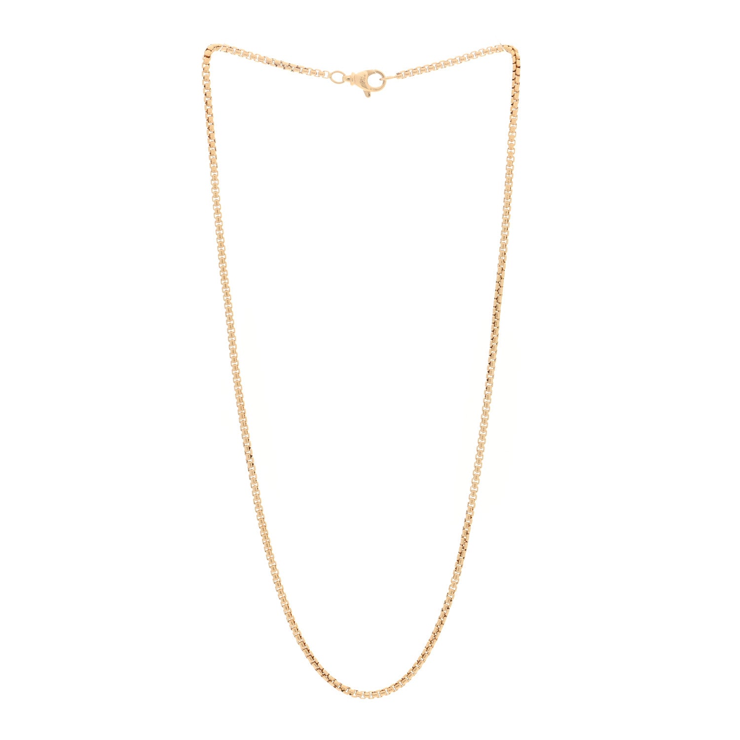 David Yurman 18K Yellow Gold 2.7mm Box Chain Necklace 20" 3 of 4