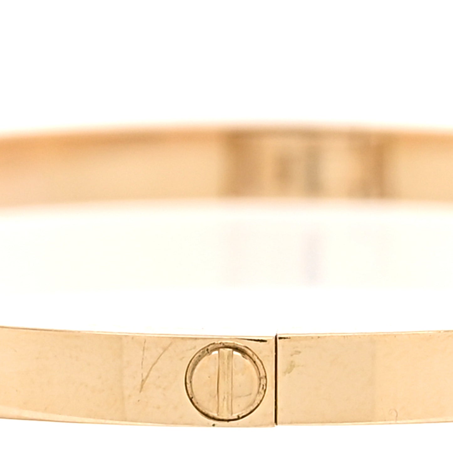 18K Yellow Gold 6 Diamond Small LOVE Bracelet 17
