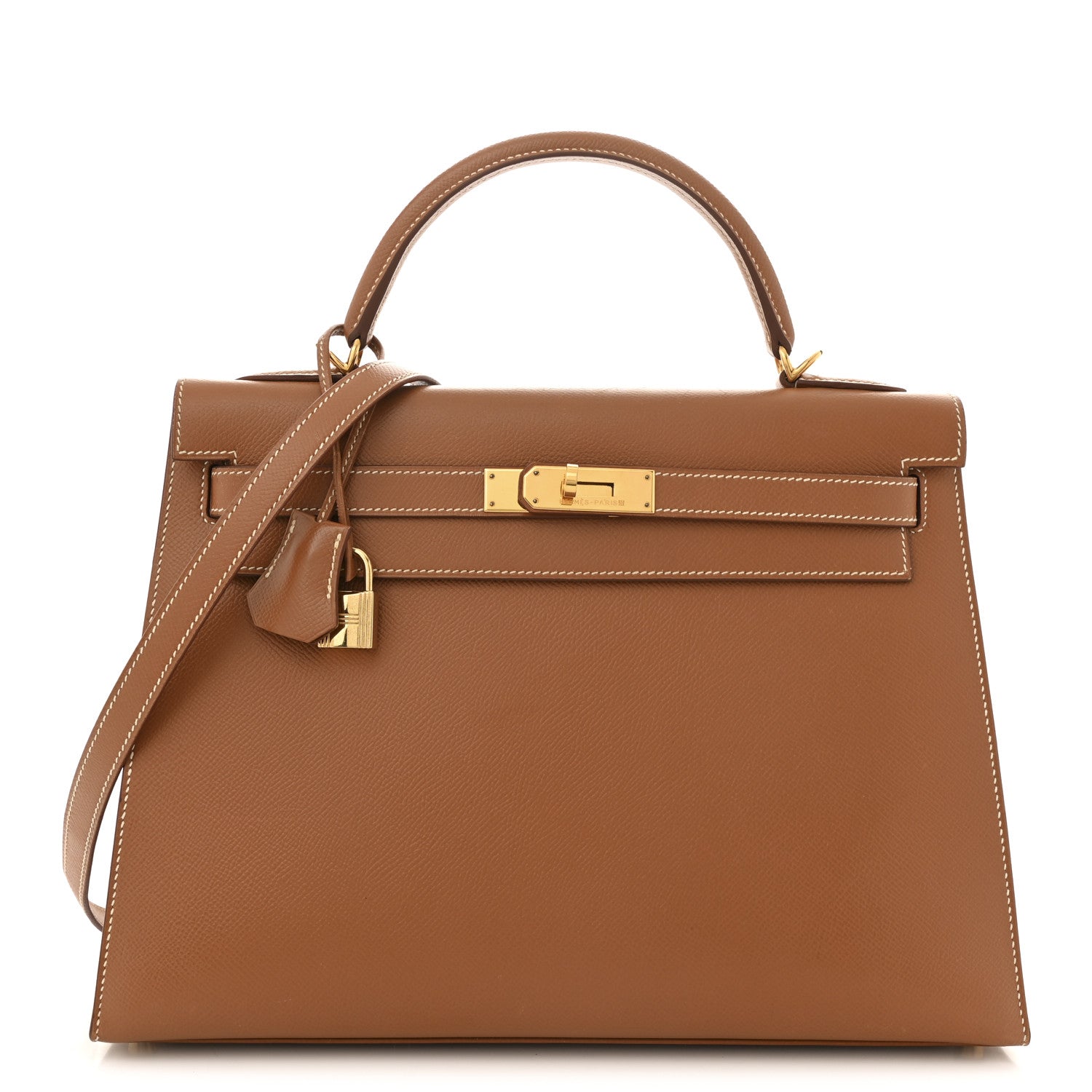 Hermes Courchevel Kelly Sellier 32 Gold 1 of 16
