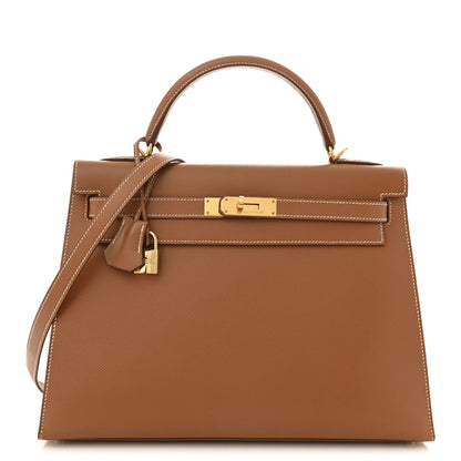 Hermes Courchevel Kelly Sellier 32 Gold 1 of 16
