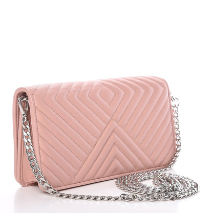 Prada Nappa Mini Impunture Bandoliera Chain Crossbody Bag Orchidea 3 of 10