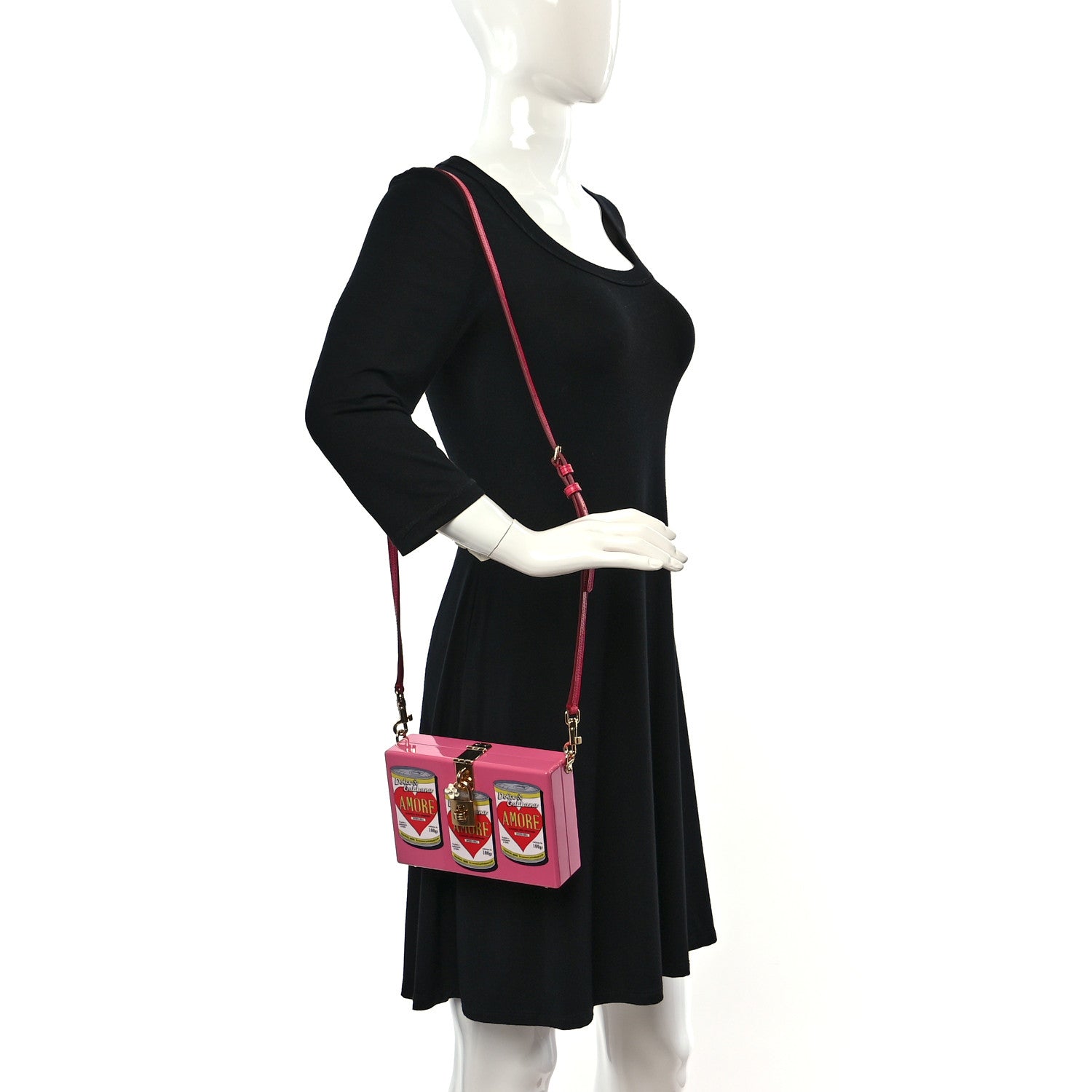 Dolce & Gabbana Acrylic Soup Can Printed Box Crossbody Bag Fucshia 2 of 8