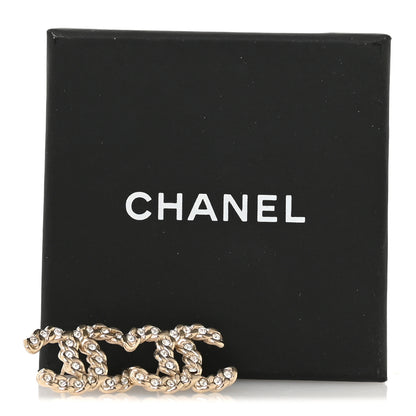 Chanel Crystal Pearls Coronation CC Earrings Gold 5 of 5