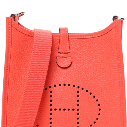 Hermes Taurillon Clemence Evelyne TPM Rouge Pivoine 8 of 11