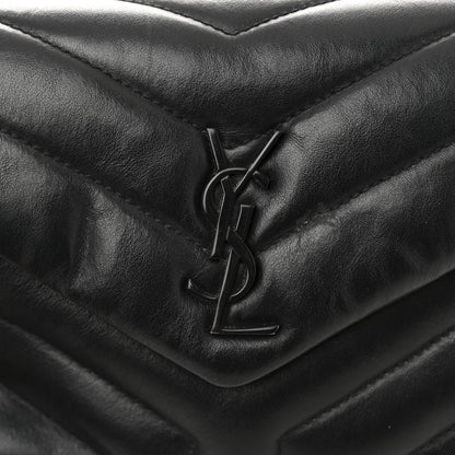 Saint Laurent Calfskin Y Quilted Monogram Monochrome Toy Loulou Crossbody Bag Black 13 of 16
