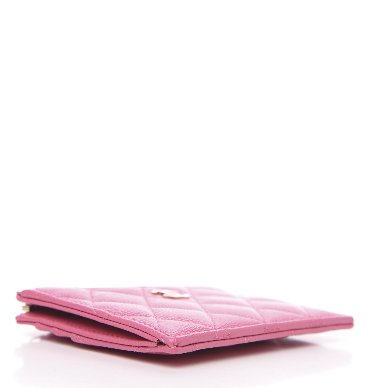Chanel Caviar Quilted CC Zip Card Holder Pink 3 of 6