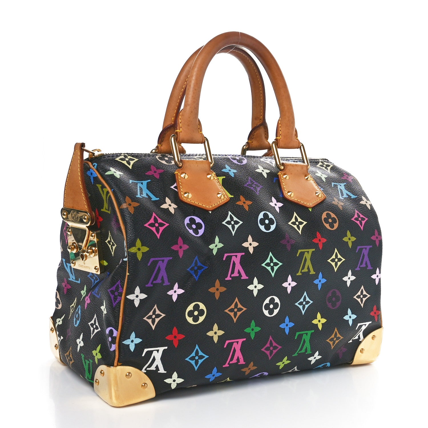 Louis Vuitton Monogram Multicolor Speedy 30 Black 3 of 9