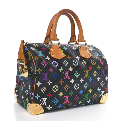 Louis Vuitton Monogram Multicolor Speedy 30 Black 3 of 9