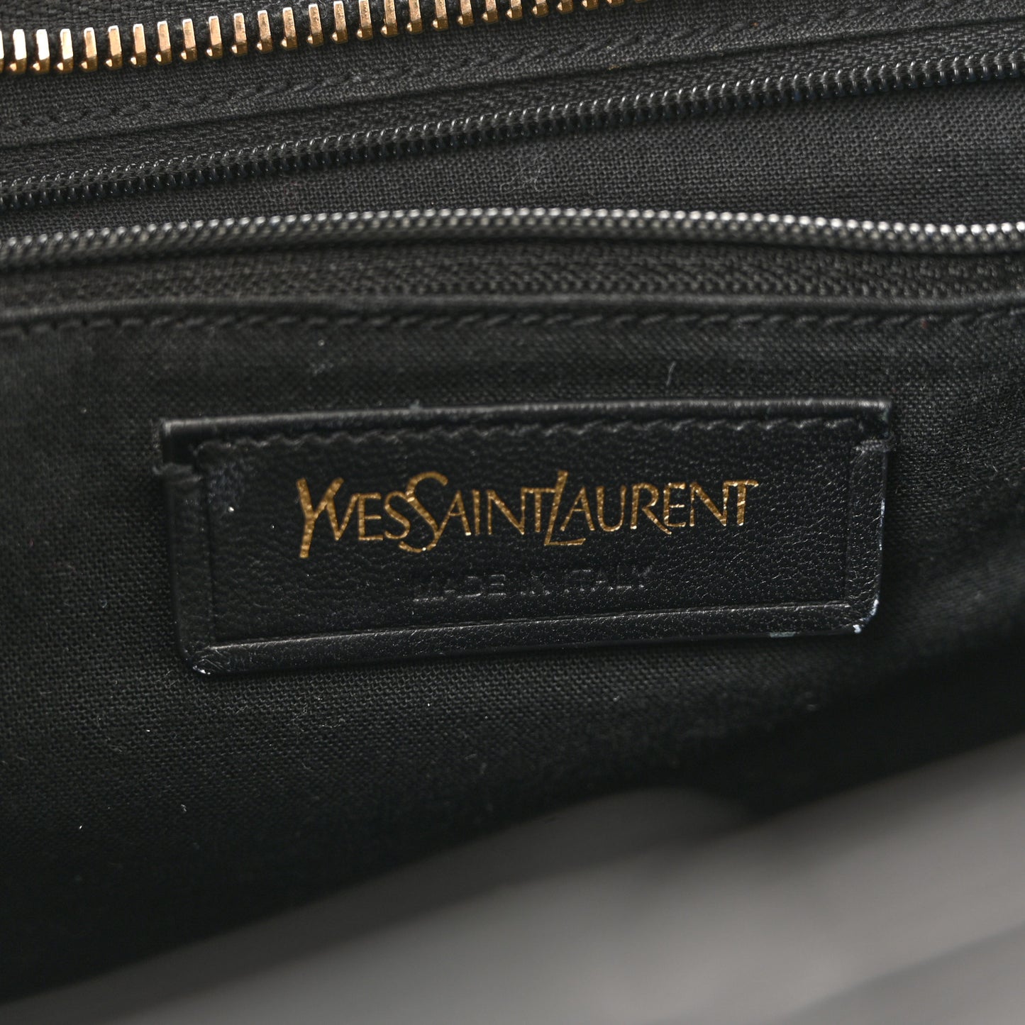 Textured Calfskin Small Classic Y Cabas Black