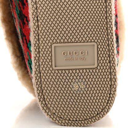 Gucci Tweed Wool Houndstooth Womens Fria Horsebit Ankle Boots 38.5 Red Green Multicolor New Acero Butterscotch 6 of 9