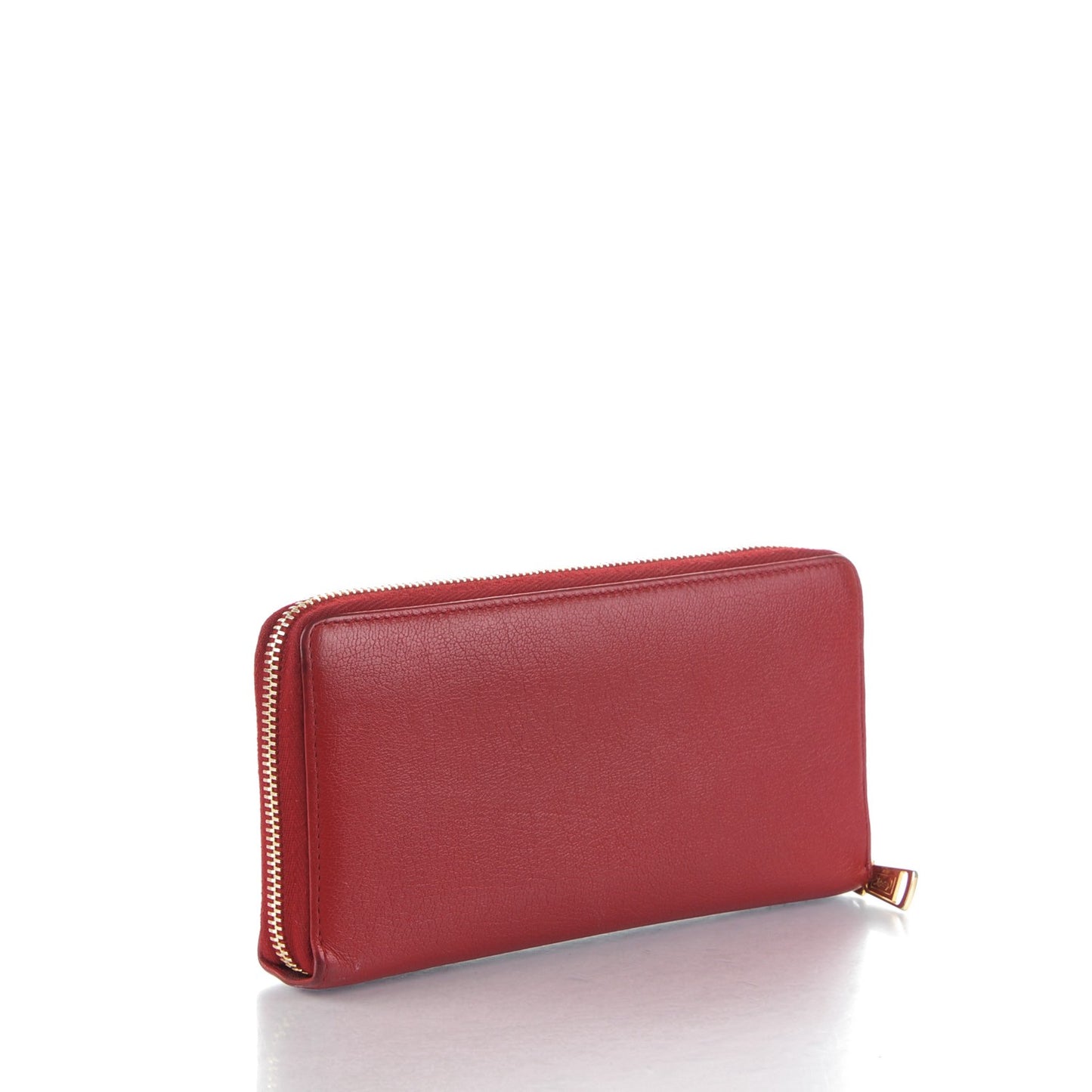 Chevre Belle De Jour Zip Around Wallet Rouge Orient