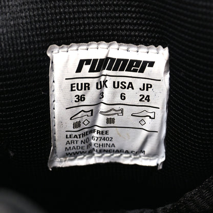 Balenciaga Mesh Rubber Monocolor Womens Runner Sneakers 36 Black 7 of 7