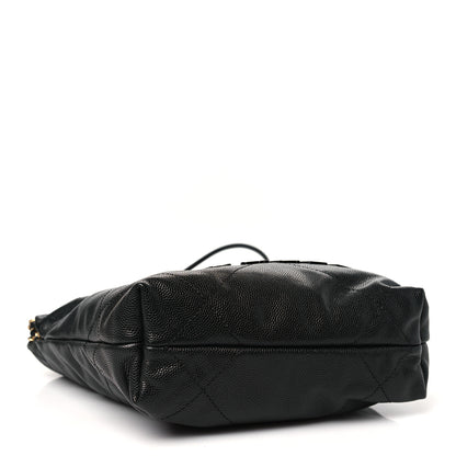 Chanel Shiny Caviar Quilted Monochrome Mini Chanel 22 Black 4 of 11