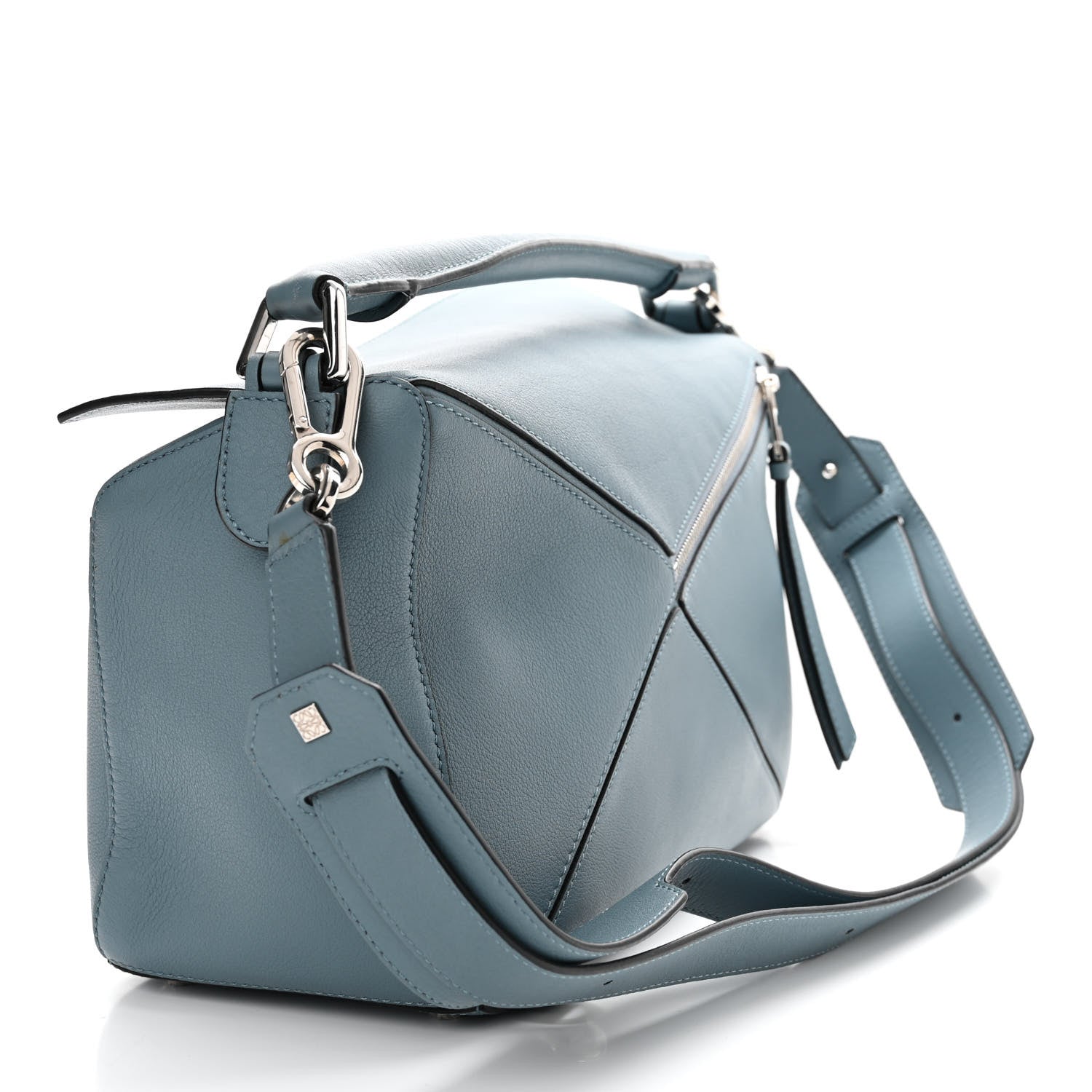 Loewe Calfskin Medium Puzzle Bag Stone Blue 3 of 11