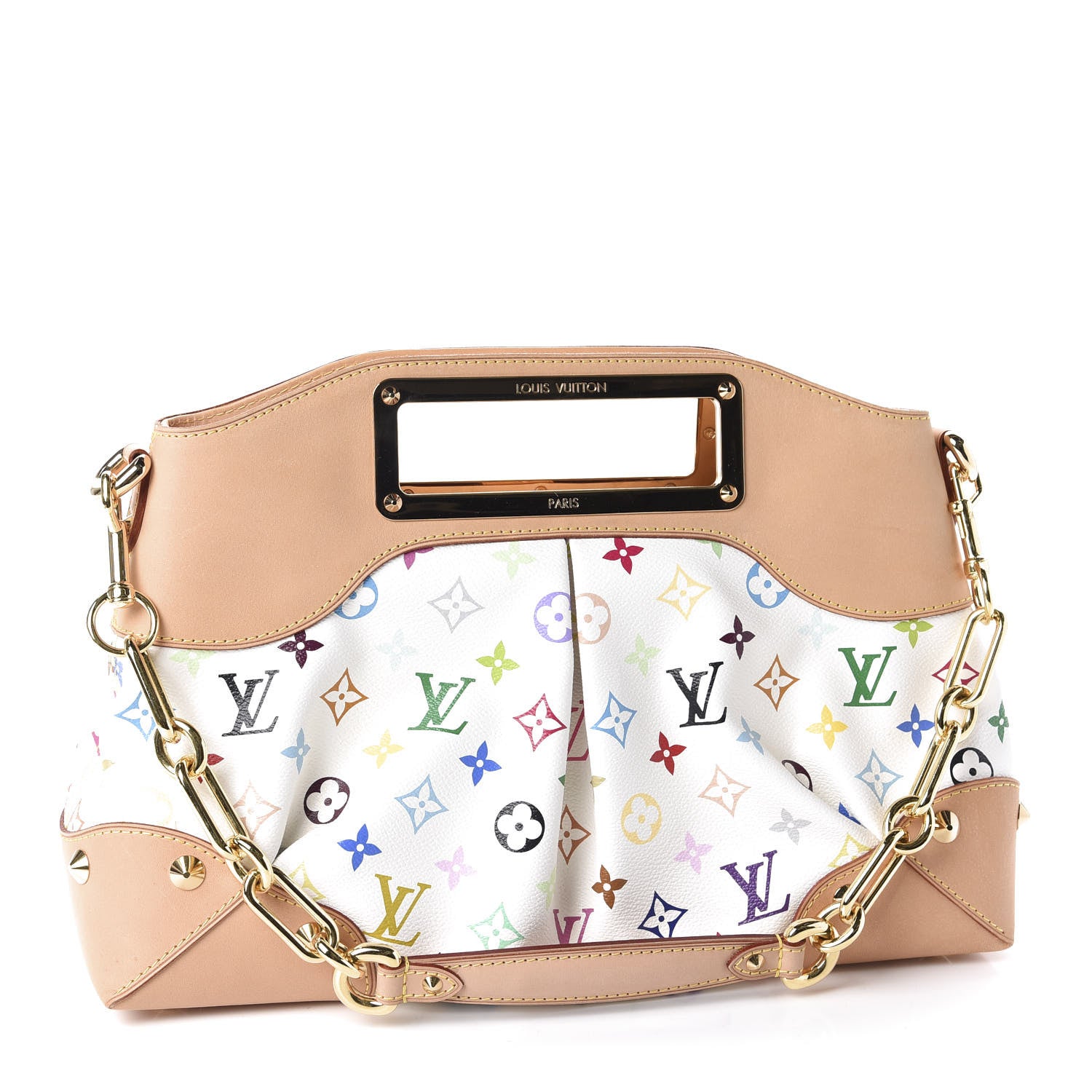 Louis Vuitton Monogram Multicolor Judy MM White 3 of 9