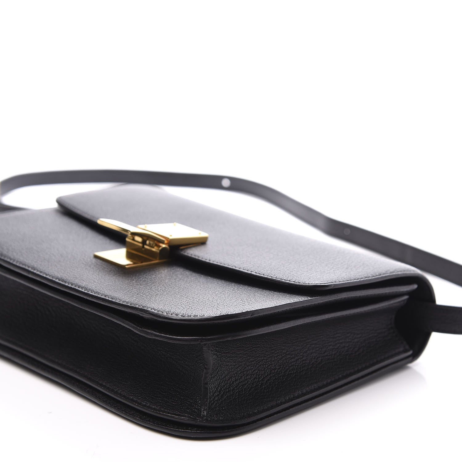 Celine Goatskin Medium Classic Box Flap Bag Black 8 of 10