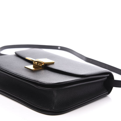 Celine Goatskin Medium Classic Box Flap Bag Black 8 of 10
