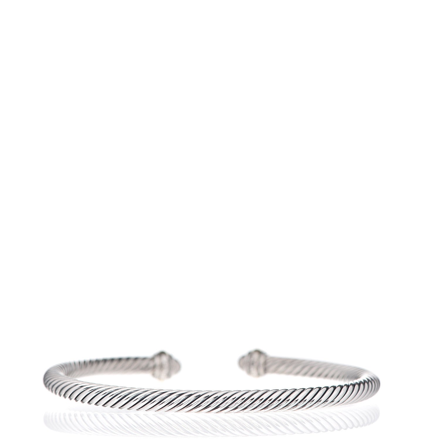 David Yurman Sterling Silver 18K Yellow Gold 4mm Cable Classics Bracelet 2 of 3