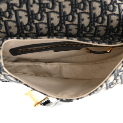 Christian Dior Oblique Saddle Bag Blue 5 of 8