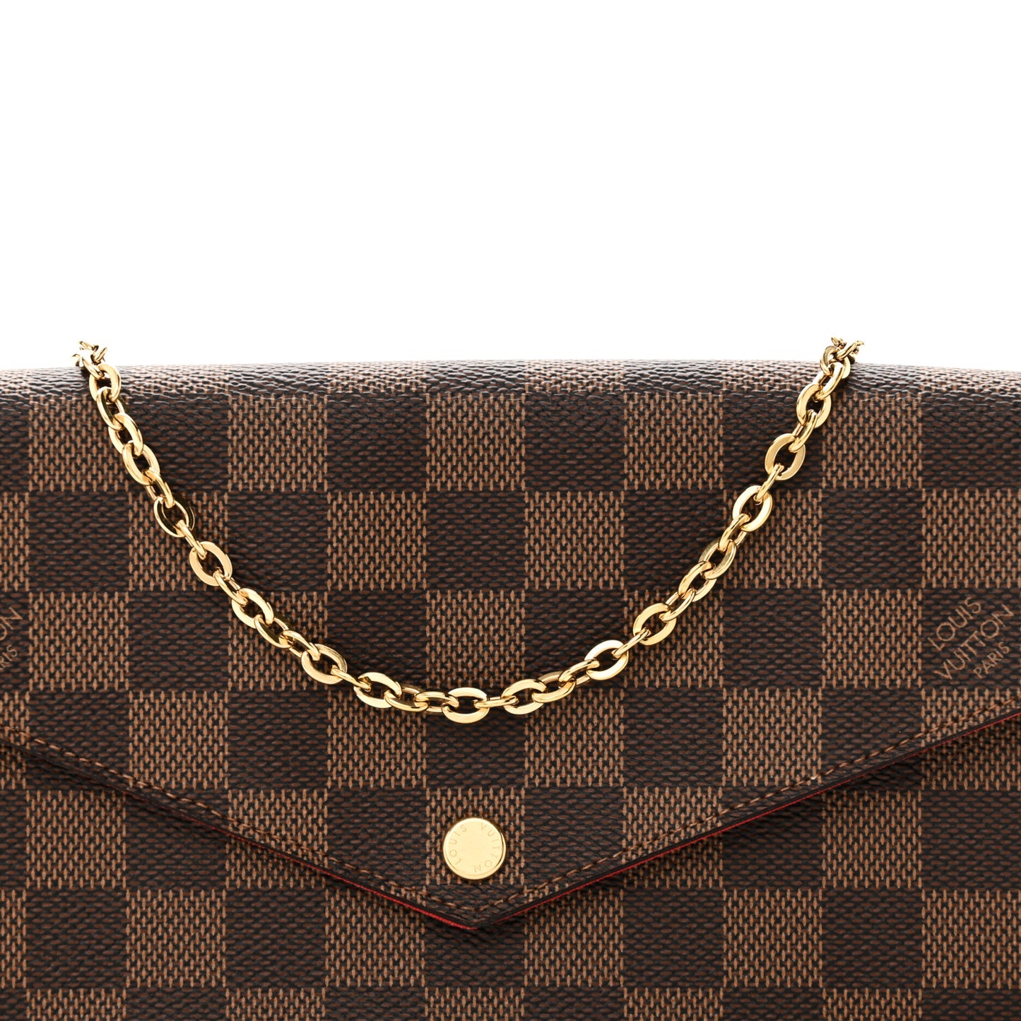 Damier Ebene Pochette Felicie Chain Wallet