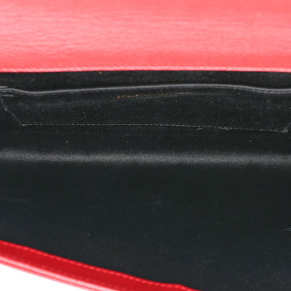 Saint Laurent SAINT LAURENT Calfskin Monogram Large Belle De Jour Clutch Red 5 of 12