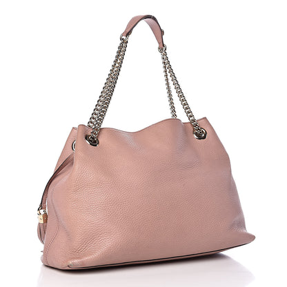 Gucci Pebbled Calfskin Medium Soho Chain Shoulder Bag Dark Cipria 3 of 14