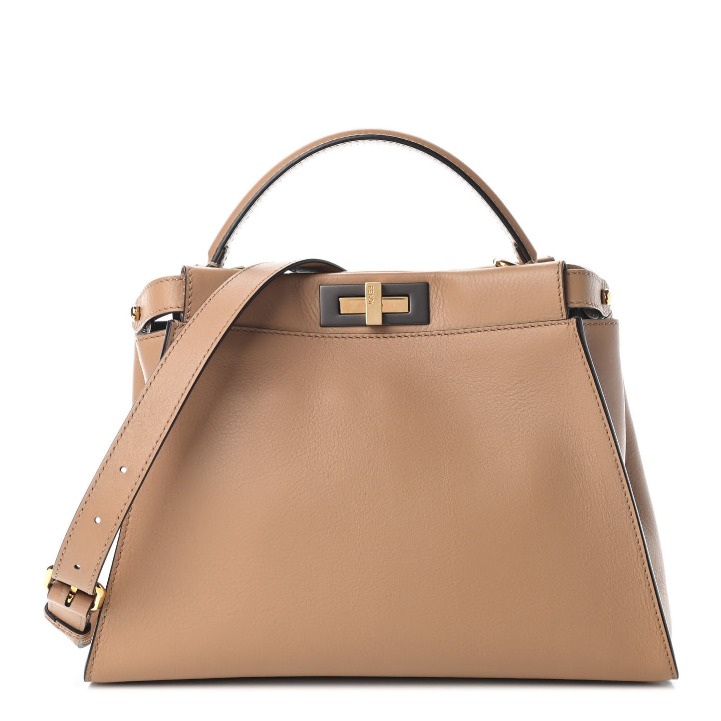 Vitello Seta Medium Peekaboo Iconic Satchel Cuoio