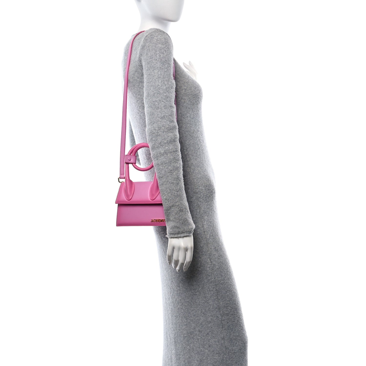 Jacquemus Smooth Calfskin Le Chiquito Noeud Gradient Pink 3 of 9