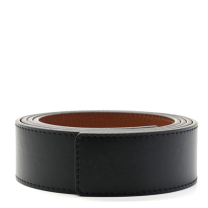 Louis Vuitton Calfskin Taurillon Reversible Belt Strap 110 44 Black Cognac 1 of 5