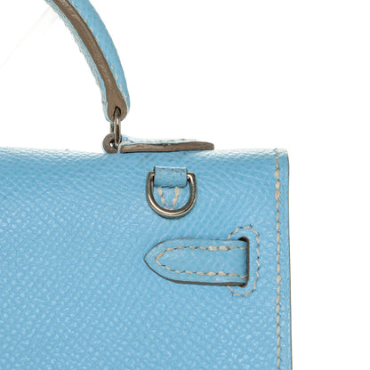 Hermes Epsom Tiny Kelly Sellier Celeste 9 of 20