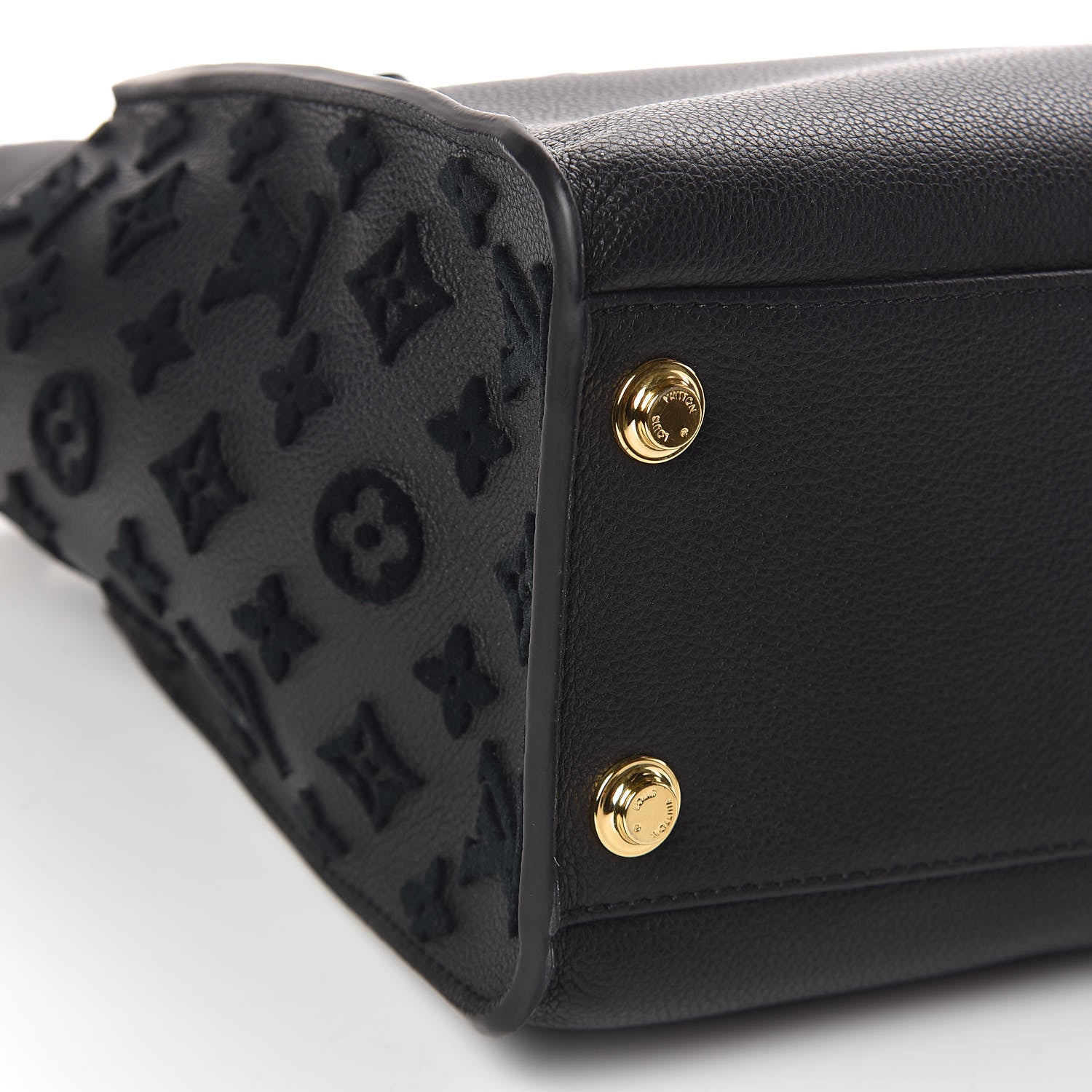 Louis Vuitton Calfskin Monogram Tufting On My Side Black 9 of 10