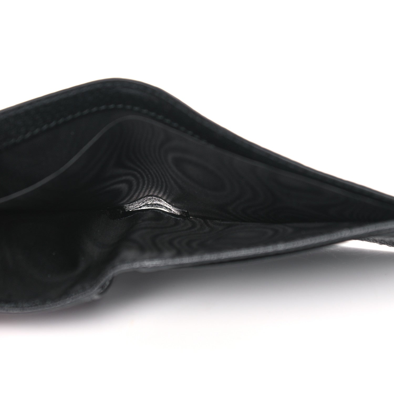 Gucci Calfskin Boar Effect GG Marmont Bi-Fold Wallet Black 6 of 10