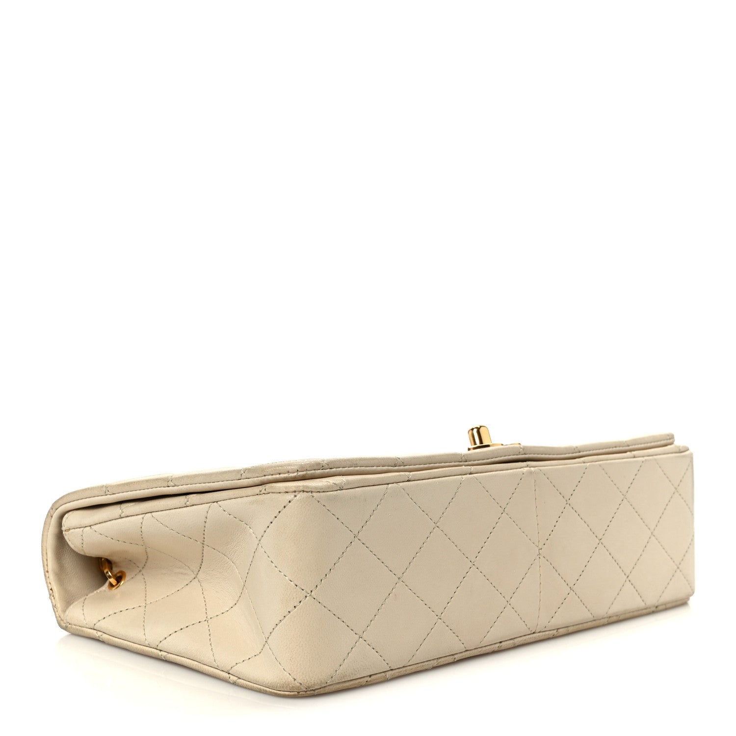 Chanel Lambskin Quilted Medium Single Flap Beige 4 of 12