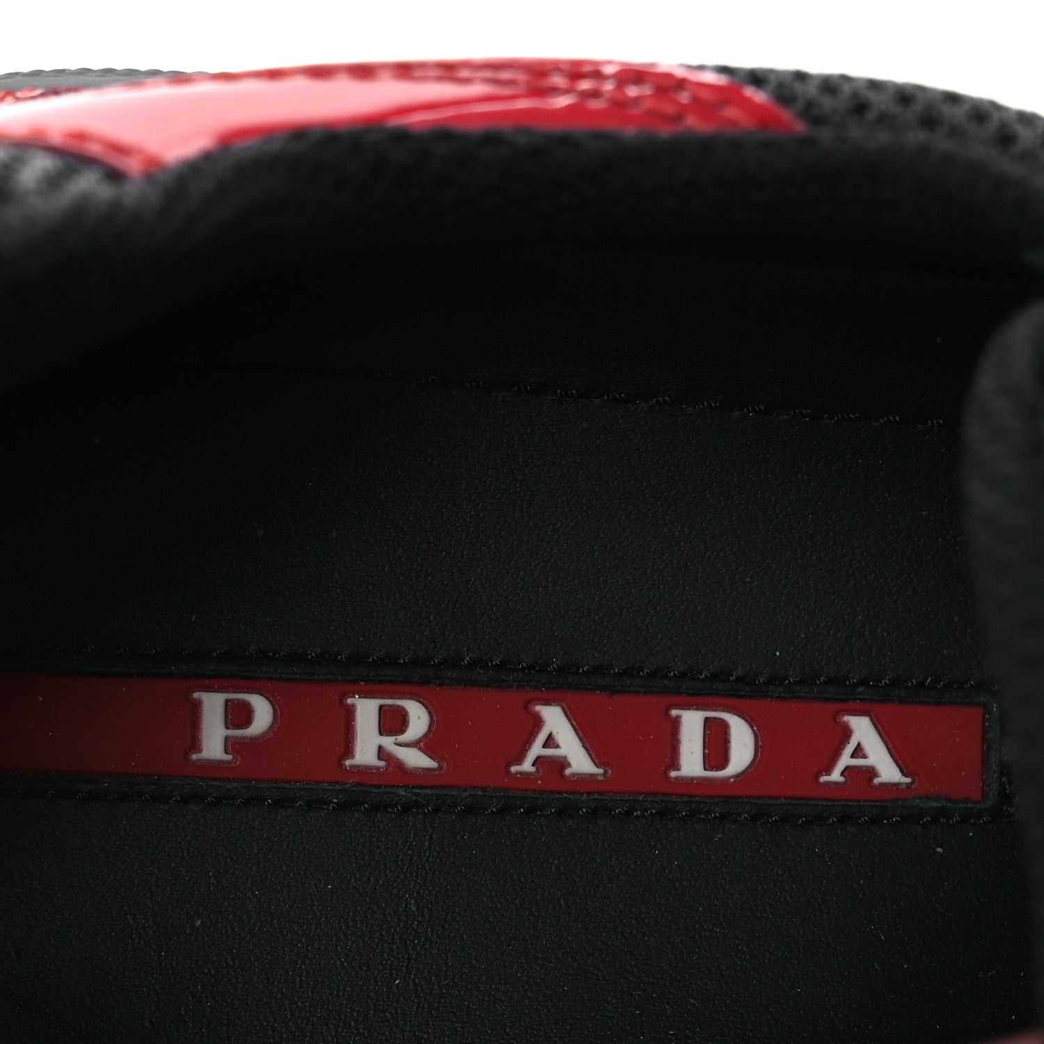 Prada Patent Mens America's Cup Patchwork Sneakers 8 Black Red 9 of 12